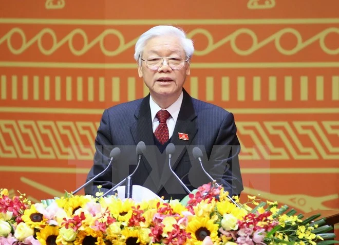 Toàn cảnh phiên bế mạc Đại hội toàn quốc lần thứ XII của Đảng ảnh 7