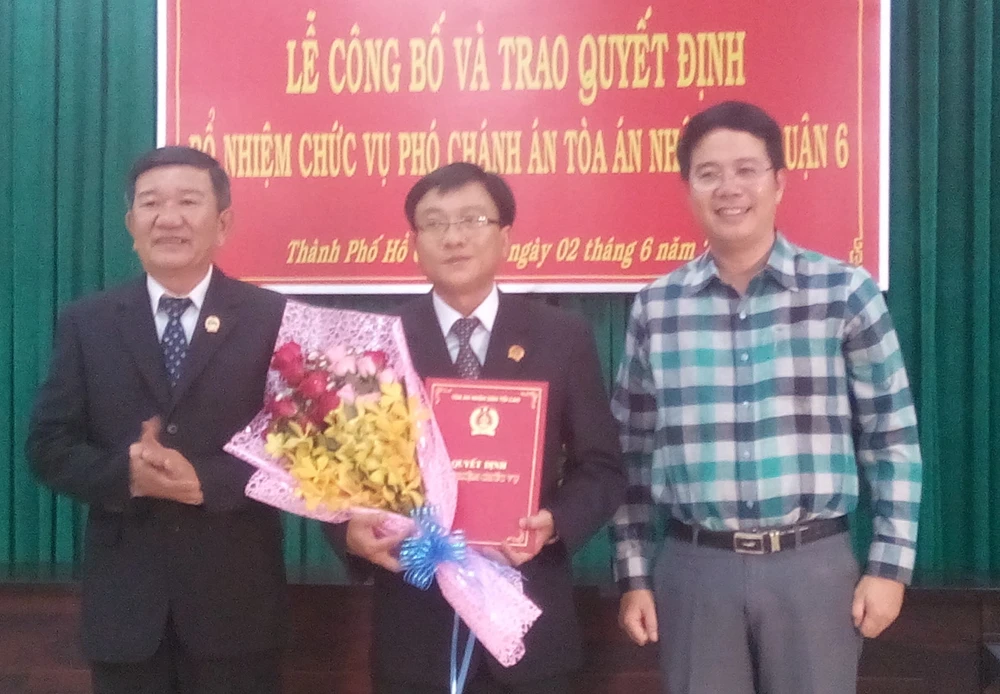 TP.HCM: Bổ nhiệm hai phó chánh án tòa quận ảnh 1