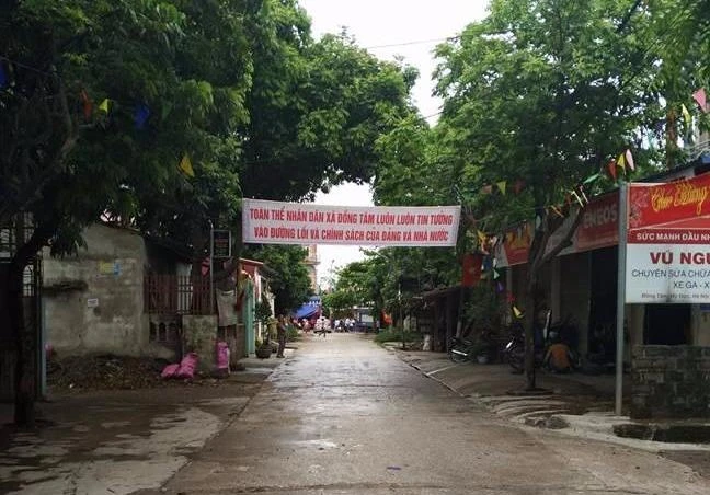 Xe của đoàn đối thoại đã vào thôn Hoành, Đồng Tâm ảnh 1