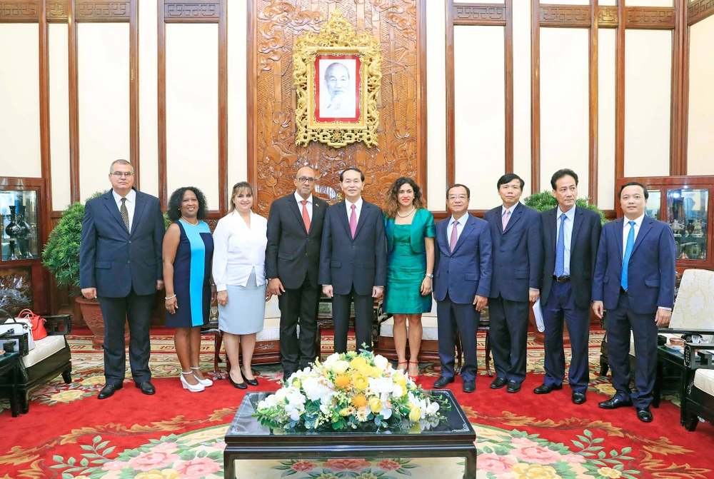 Chủ tịch nước Trần Đại Quang tiếp đại sứ Cuba sáng 28-8 ảnh 4