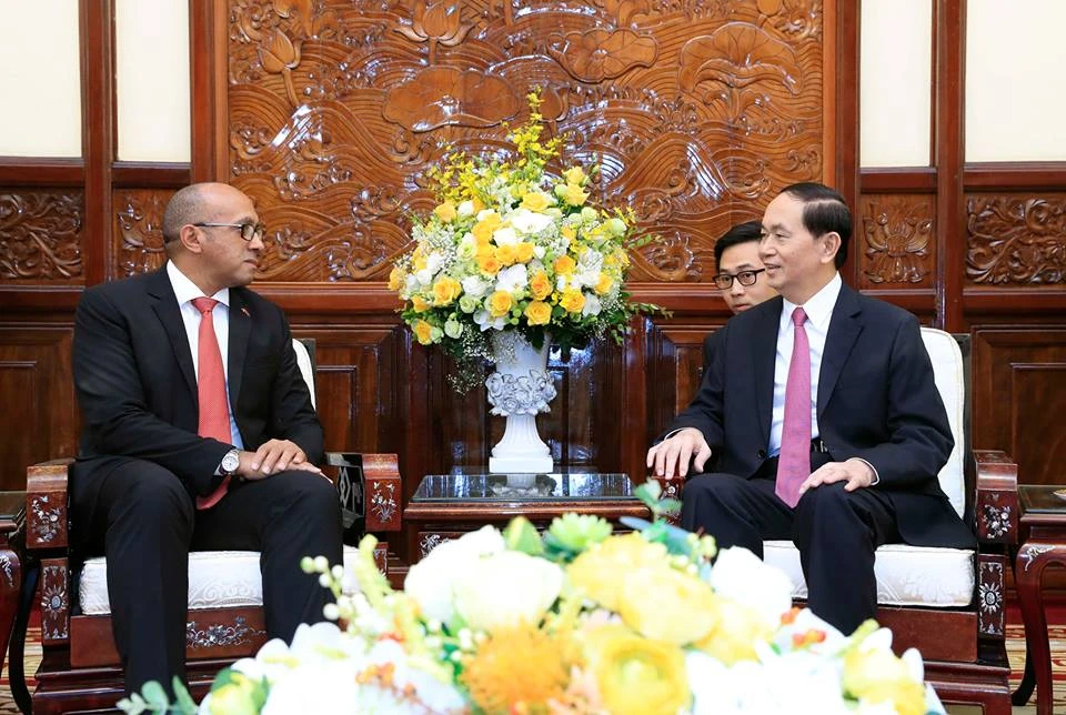 Chủ tịch nước Trần Đại Quang tiếp đại sứ Cuba sáng 28-8 ảnh 3