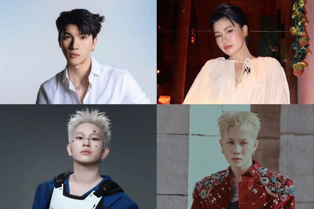 Hieuthuhai, Pháo, Bray, Jack là những ca sĩ bị nhắc tên trong công văn của Ban Tuyên giáo và Dân vận Thành ủy vì có ca khúc lệch chuẩn văn hóa. Ảnh FBNV.