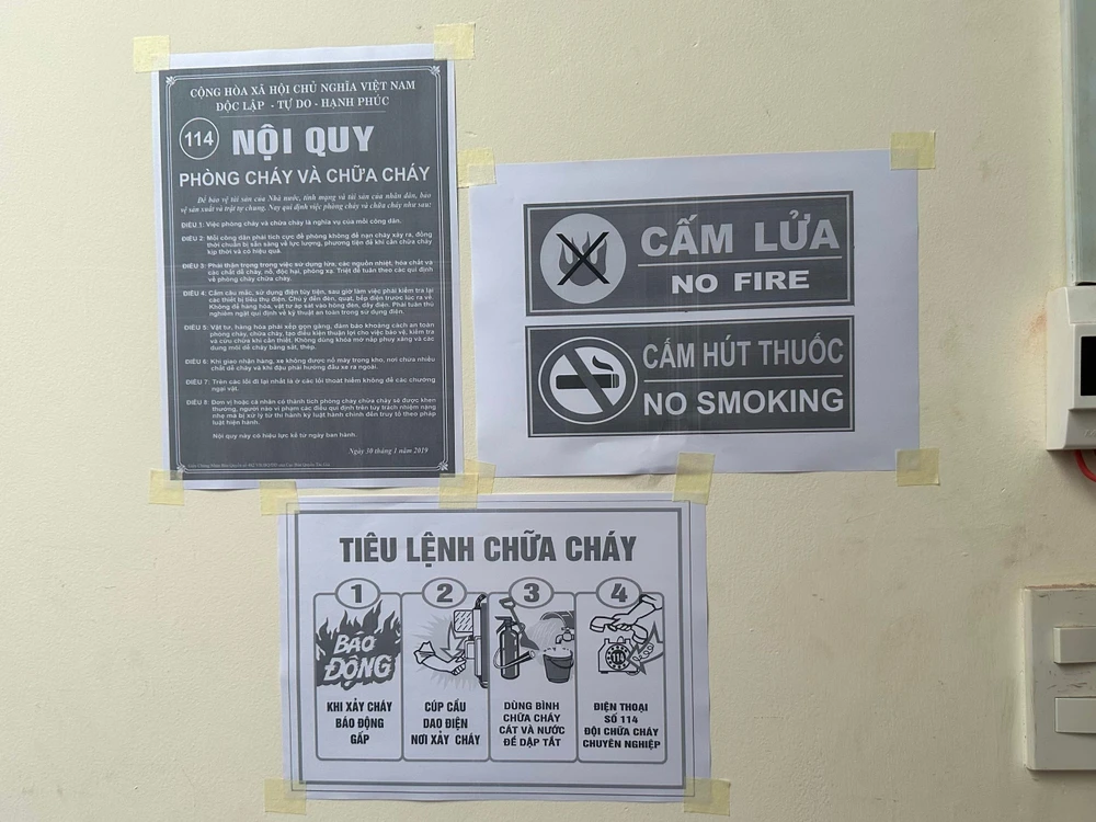 quy định cụ thể về bảng nội quy, tiêu lệnh PCCC