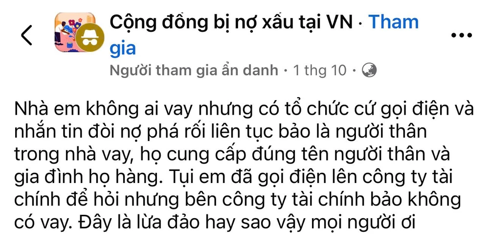 đòi nợ dù không vay tiền