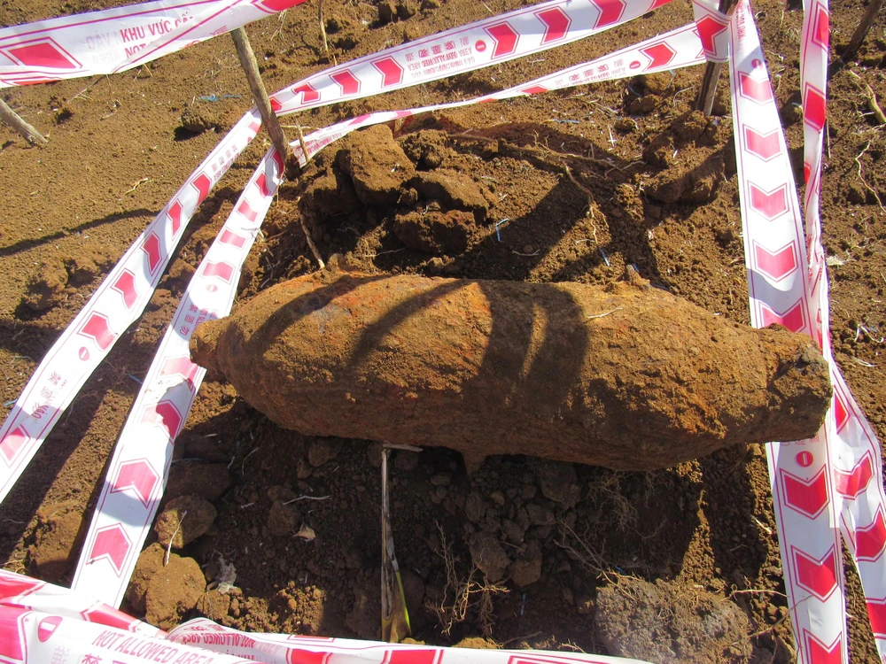 Quả bom M82 còn sót lại từ thời chiến tranh chống Mỹ