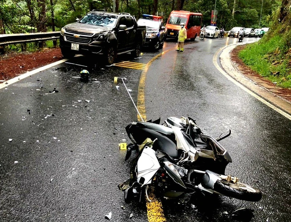 Hiện trường vụ tai nạn Ảnh VT