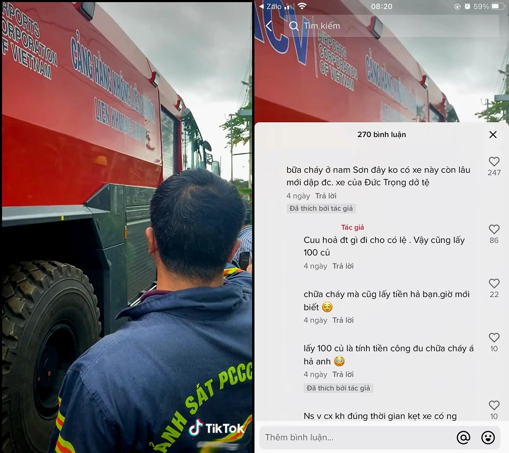 Tài khoản TikTok HH đăng nhiều thông tin bịa đặt, xúc phạm lực lượng chức năng. Ảnh: CACC