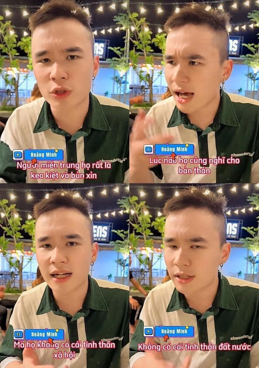 Chủ tài khoản Tiktok “H.M” đăng tải video xúc phạm người miền Trung Ảnh CACC