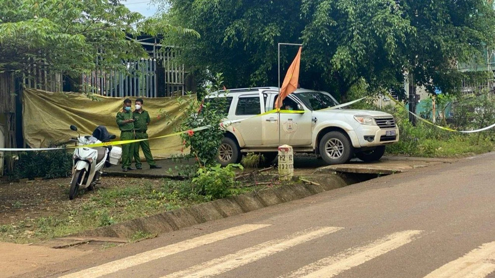 Hiện trường vụ án mạng khiến 2 người tử vong. Ảnh VT