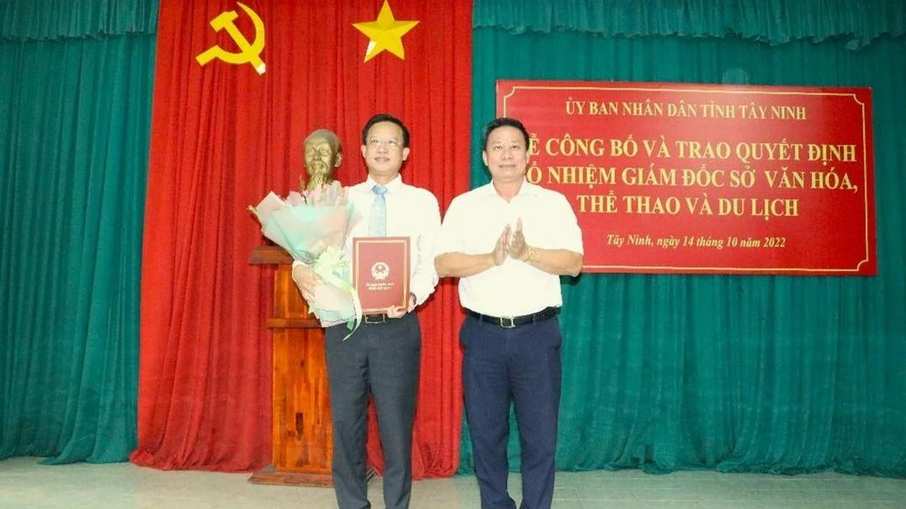 Tân Giám đốc Sở Văn hoá, Thể thao và Du lịch Trần Anh Minh. Ảnh THANH HOA