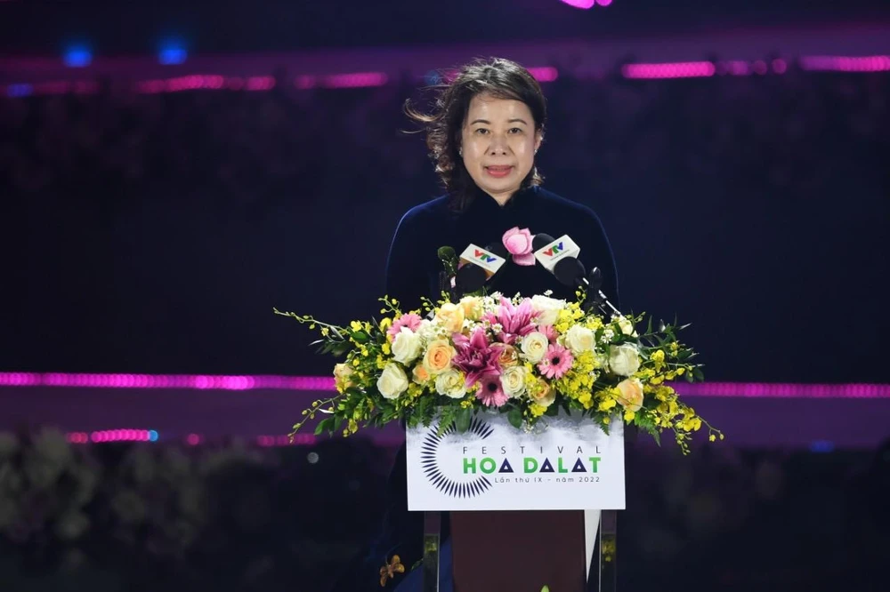 Phó Chủ tịch nước Võ Thị Ánh Xuân phát biểu chào mừng. Ảnh: VÕ TÙNG