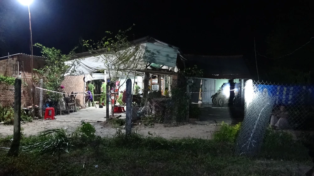 Hiện trường vụ án mạng. Ảnh: VT