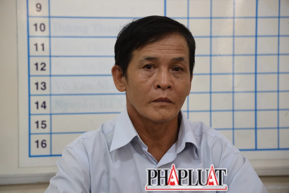 Trần Văn Hay tại cơ quan công an.