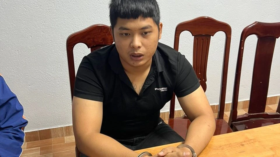 Duy bị công an Lâm Hà bắt giữ