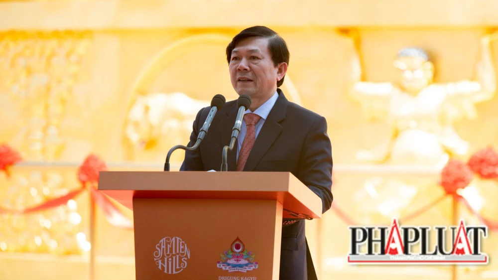 Ông Nguyễn Hữu Dũng - Phó chủ tịch UBMTTQ Việt Nam phát biểu tại sự kiện