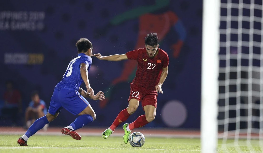 Tiến Linh từng ghi bàn vào lưới Thái Lan ở SEA Games 30 và hy vọng trận chung kết SEA Games 31 anh sẽ lại sút tung lưới Thái Lan. Ảnh: ANH PHƯƠNG Tiến Linh từng ghi bàn vào lưới Thái Lan ở SEA Games 30 và hy vọng trận chung kết SEA Games 31 anh sẽ lại sút tung lưới Thái Lan. Ảnh: ANH PHƯƠNG