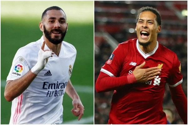 Trận đấu được mong đợi và là cuộc đối đầu thú vị giữa Benzema và Van Dijk. Ảnh: GETTY IMAGES