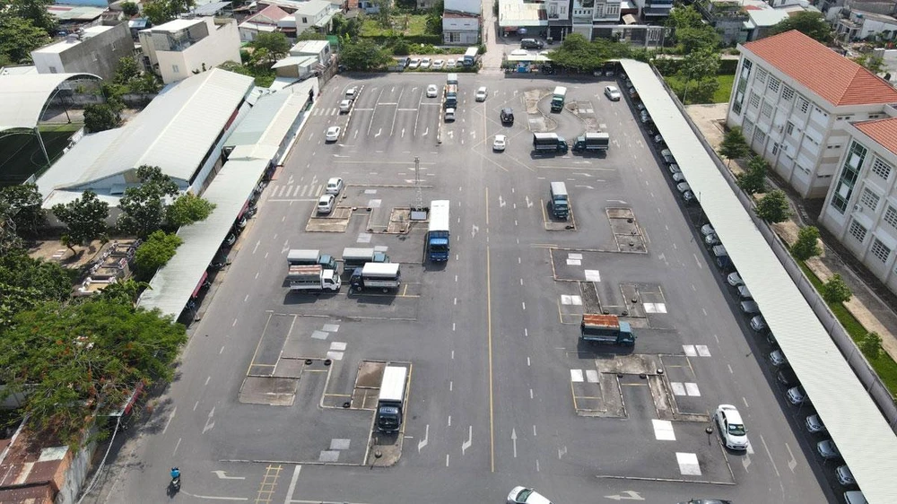 Một trong ba sân tập theo tiêu chuẩn của Trung tâm Dạy nghề lái xe Sài gòn tại TP Biên Hòa, Đồng Nai. Ảnh: VH