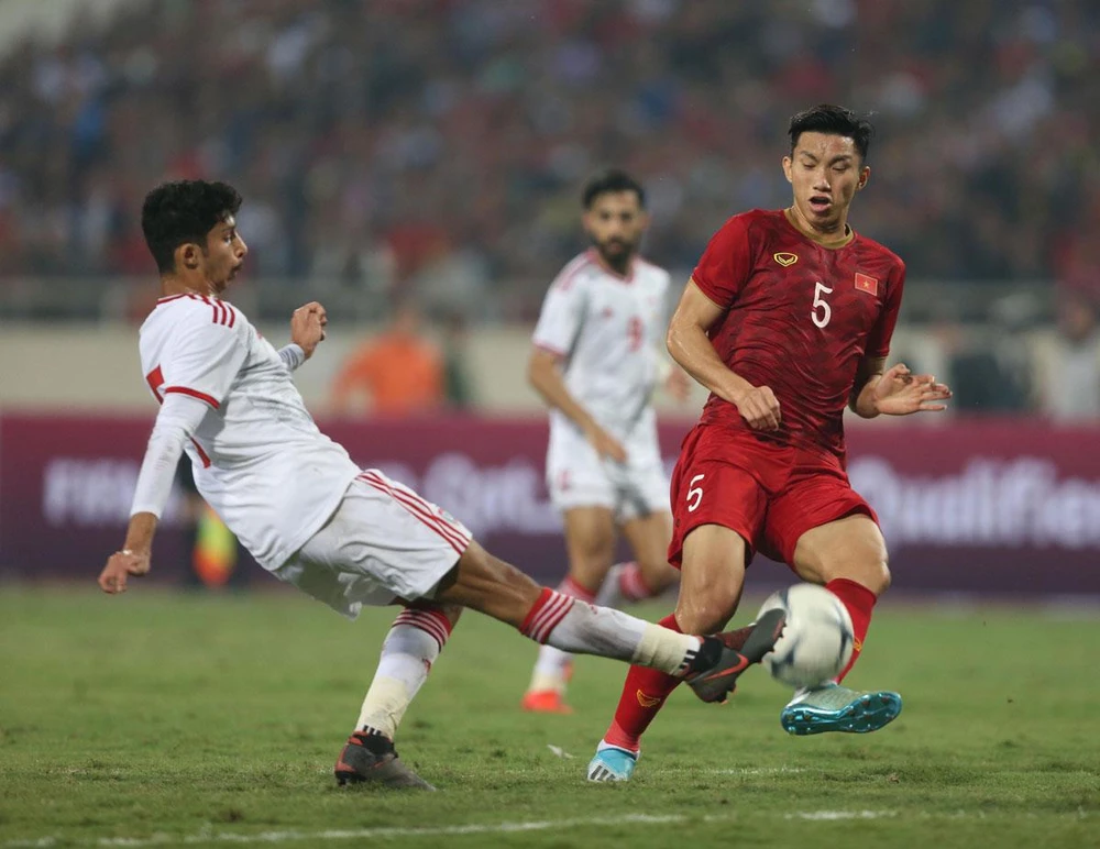 Vòng loại World Cup 2022 Việt Nam từng thắng UAE. Ảnh: CTV