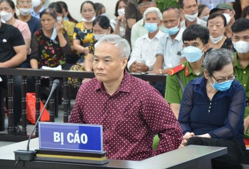 Bị cáo Trần Đức Trung tại tòa. Ảnh: UYÊN TRANG