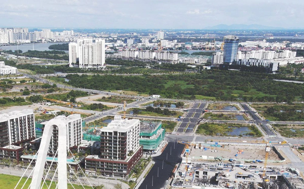 Bốn lô đất Thủ Thiêm được đưa ra đấu giá hồi tháng 12-2021. Ảnh: NGUYỆT NHI Bốn lô đất Thủ Thiêm được đưa ra đấu giá hồi tháng 12-2021. Ảnh: NGUYỆT NHI