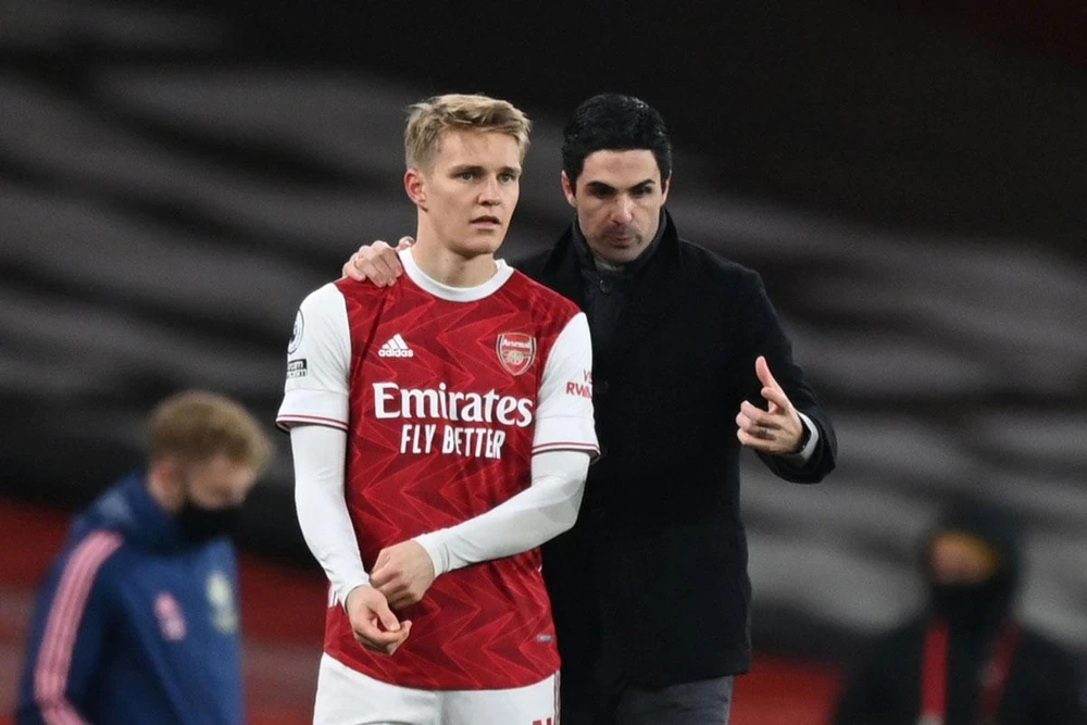 Đội trưởng mới 23 tuổi của Arsenal Martin Odegaard được HLV Arteta tin tưởng. Ảnh: GETTY IMAGES