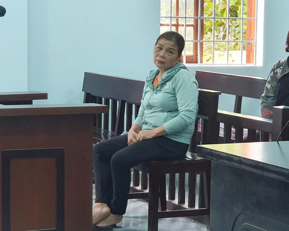 Bị cáo Lê Thị Xuân tại tòa. Ảnh: HT