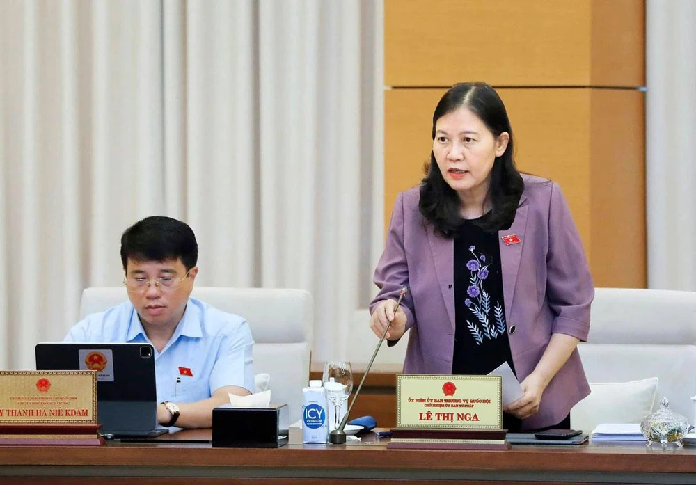 Chủ nhiệm Ủy ban Tư pháp Lê Thị Nga. Ảnh: NGHĨA ĐỨC