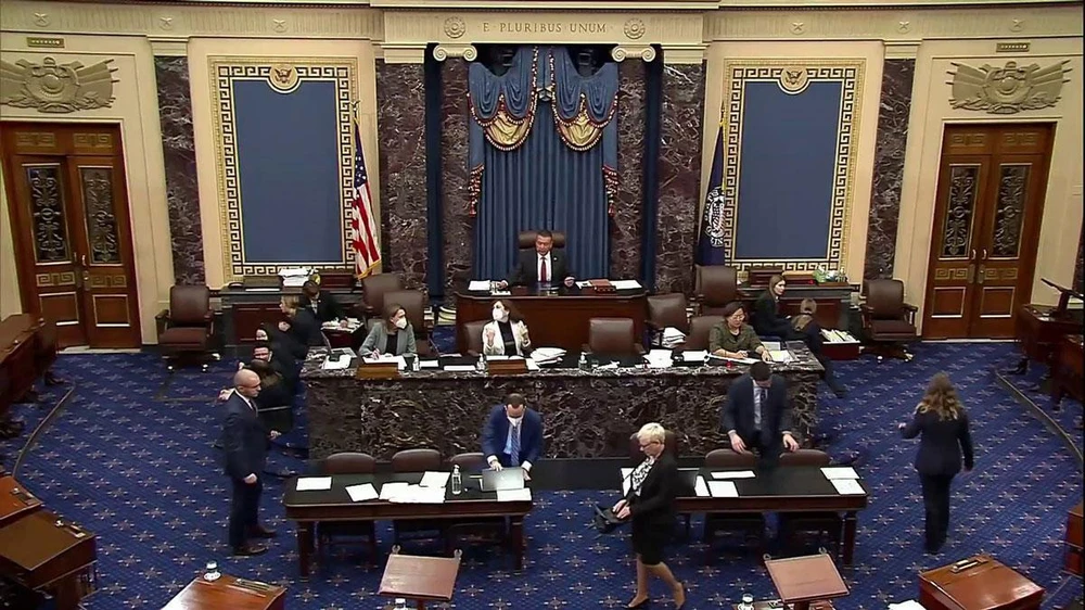 Hạ viện Mỹ trong phiên bỏ phiếu ngày 14-12. Ảnh: REUTERS