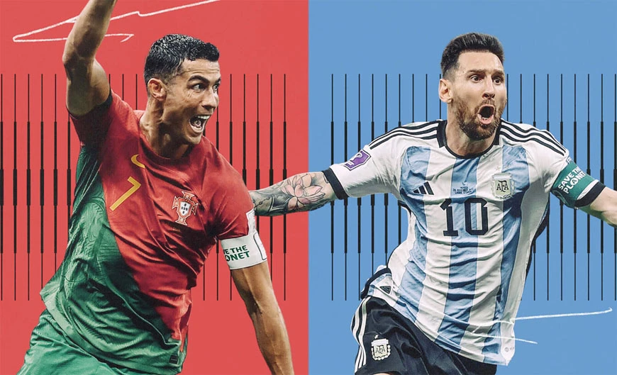 Ronaldo và Messi lại tiếp tục cạnh tranh. Ảnh: THE ATHLETIC
