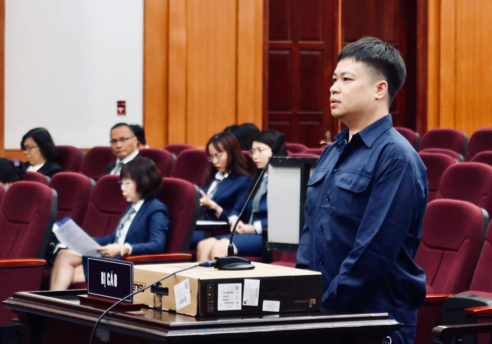 Bị cáo Phan Lê Hoàng Anh tại tòa. Ảnh: TRẦN MINH