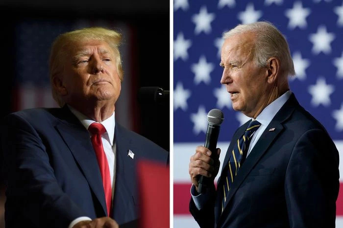 Cuộc đua vào Nhà Trắng năm 2024 nhiều khả năng sẽ là cuộc tái đấu giữa ông Trump và ông Biden. Ảnh: GETTY IMAGES