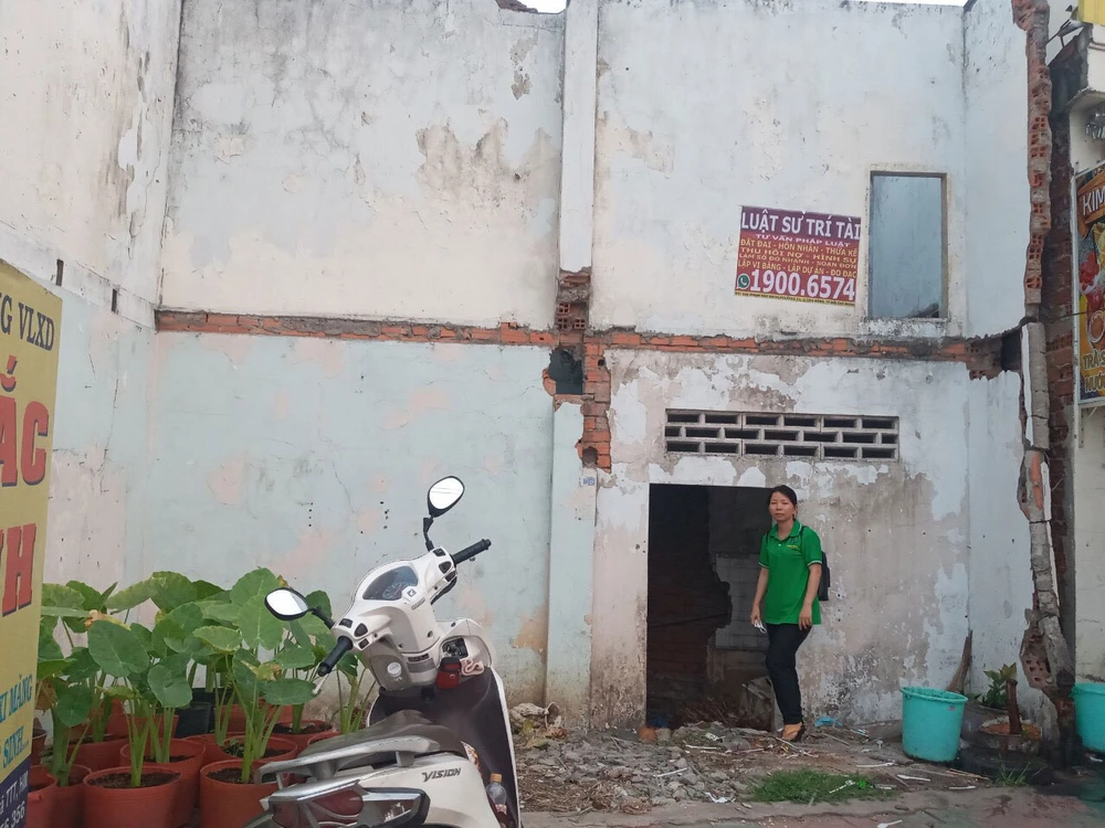 Nhà và đất mà gia đình bà Châu bị thu hồi. Ảnh: YC