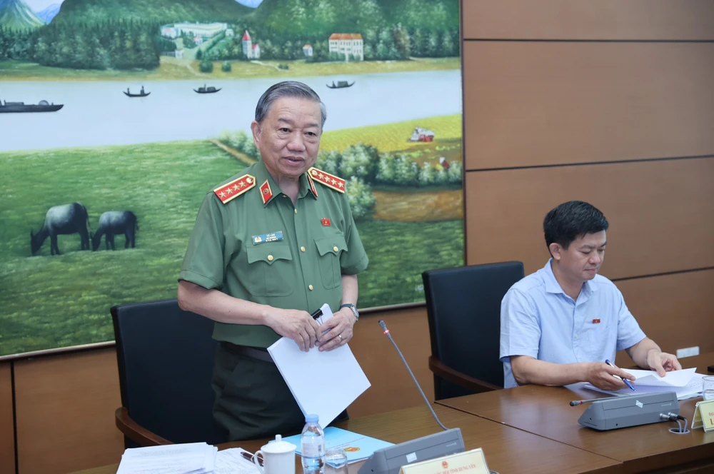 Đại tướng Tô Lâm, Bộ trưởng Bộ Công an. Ảnh: QH