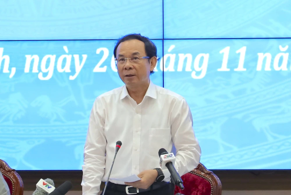 Bí thư TP.HCM Nguyễn Văn Nên kiến nghị cho TP.HCM tăng một phó chủ tịch phụ trách chuyên sâu về Nghị quyết 98. Ảnh: HÀ THƯ