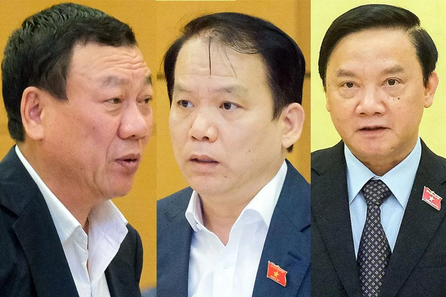 Từ trái sang: Tổng thanh tra Chính phủ Đoàn Hồng Phong, Chủ nhiệm Ủy ban Pháp luật Hoàng Thanh Tùng và Phó Chủ tịch Quốc hội Nguyễn Khắc Định phát biểu tại phiên họp. Ảnh: quochoi.vn Từ trái sang: Tổng thanh tra Chính phủ Đoàn Hồng Phong, Chủ nhiệm Ủy ban Pháp luật Hoàng Thanh Tùng và Phó Chủ tịch Quốc hội Nguyễn Khắc Định phát biểu tại phiên họp. Ảnh: quochoi.vn
