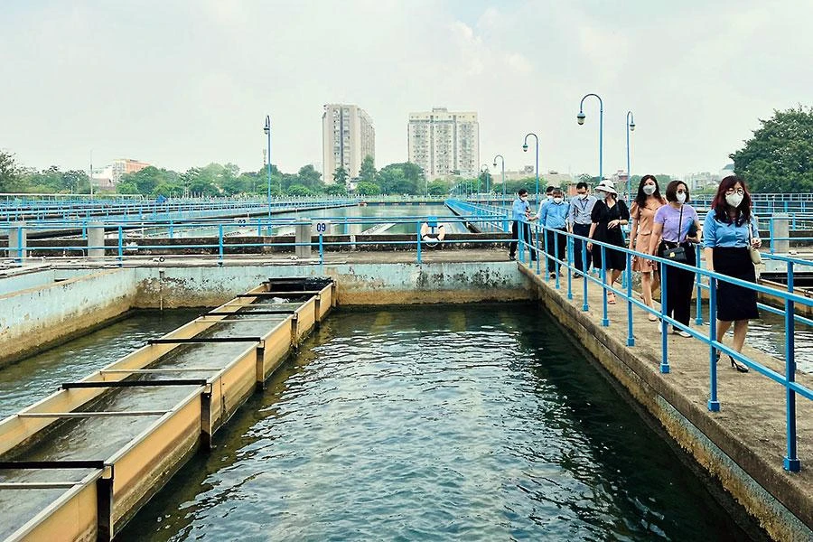 Nhà máy nước Thủ Đức là một trong hai nhà máy nước chính, đảm bảo cấp nước cho khu vực phía đông TP.HCM. Ảnh: ĐT