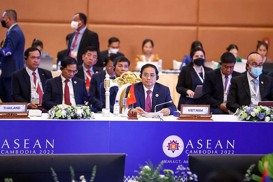 Thủ tướng Phạm Minh Chính tại ngày thứ hai (11-11 ) Hội nghị Cấp cao ASEAN 2022 ở Phnom Penh (Campuchia). Ảnh: VGP