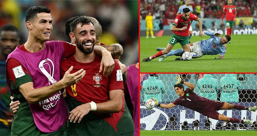 Ronaldo và Fernadez dày dạn kinh nghiệm nhưng có dẫn dắt Bồ Đào Nha tránh vết xe đổ của Tây Ban Nha để vượt qua Morocco không? Ảnh: GETTY IMAGES