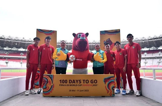 Indonesia đã làm tất cả để được đăng cai World Cup U-20 và chờ đợi từng ngày. Trong ảnh là ba tháng trước với cột mốc 100 ngày trước khai mạc. Ảnh: PSSI
