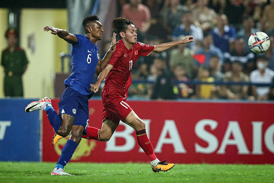 Hai lần dẫn trước và hai lần bị bắt lại, U-23 Việt Nam tự rút ra cho mình bài học về sự chủ quan, thiếu hết mình trước đối thủ đã bị loại. Ảnh: HT