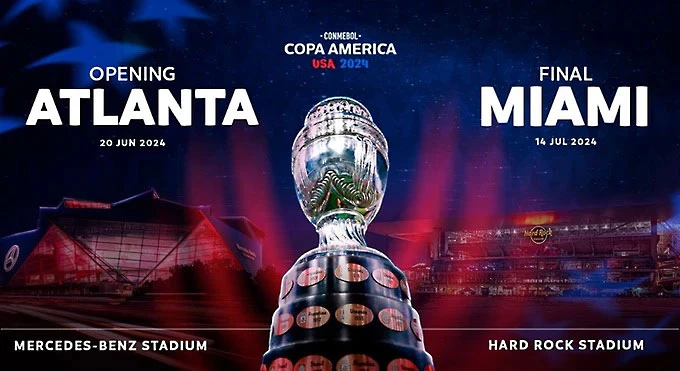 Copa America 2024 bóng sẽ lăn tại Mỹ