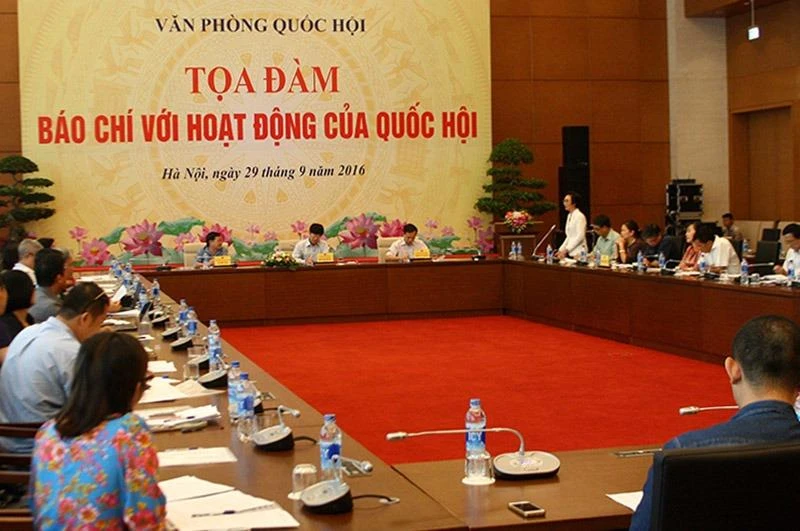 Cuộc toạ đàm báo chí với hoạt động của Quốc hội diễn ra sáng nay 29-9