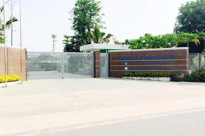 nhà máy xử lý nước thải hồ tây