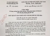 Có 1 ca COVID-19 mới, Hà Nội ra công điện khẩn chống dịch