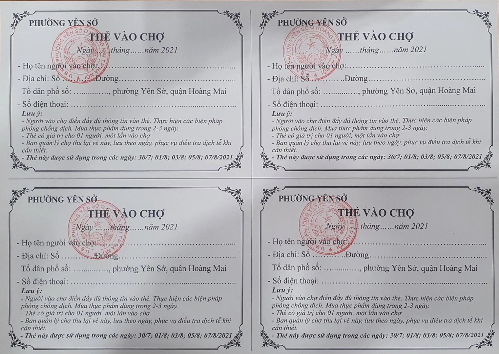 Hà Nội quy định mẫu giấy đi đường cho người được đi lại trong dịch COVID ảnh 2