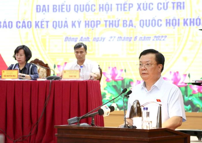 Bí thư Thành uỷ Hà Nội Đinh Tiến Dũng.