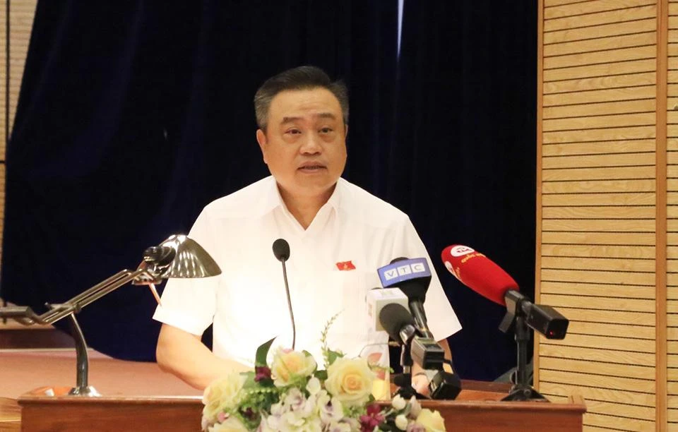 Chủ tịch UBND TP Hà Nội Trần Sỹ Thanh.