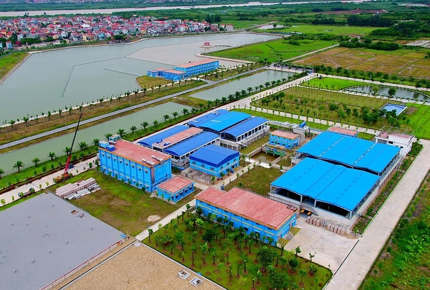 Nhà máy nước sạch sông Đuống.