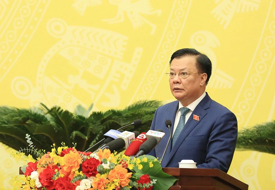 Bí thư Thành uỷ Hà Nội Đinh Tiến Dũng (Ảnh: TP)